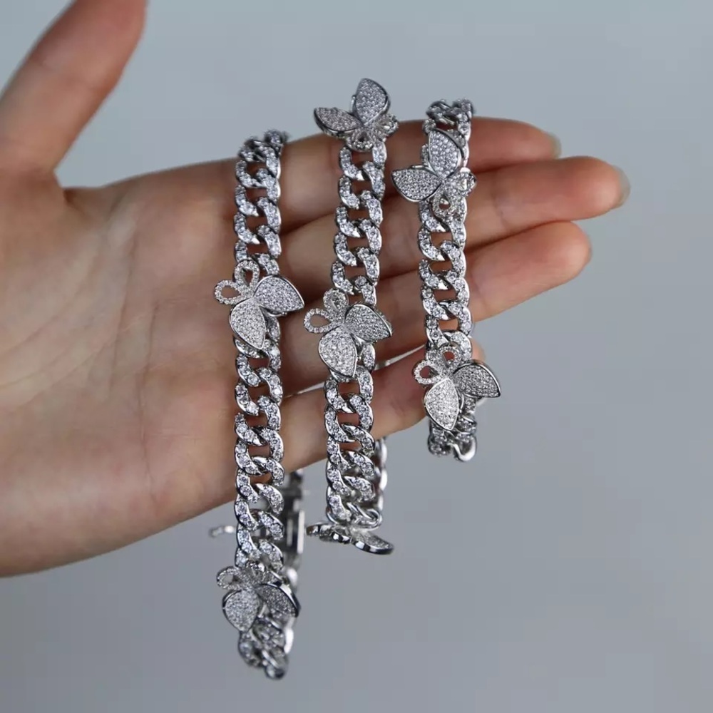 butterfly cuban bracelet - Picture 2 of 3